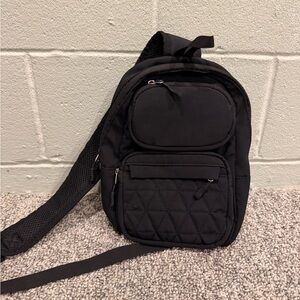 Black Quilted Men's Backpack